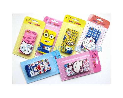 Чохол силіконовий для Apple iPhone 4, 4s мультяшний mix