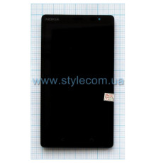 Дисплей (LCD) для Nokia X2 Dual Sim з тачскріном та рамкою black Original Quality TPS-2702146700001 2702146700001