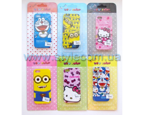 Чохол силіконовий для Apple iPhone 5, 5s, 5SE мультяшний mix