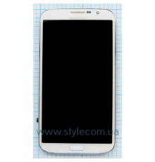 Дисплей (LCD) для Samsung Galaxy I9200 з тачскріном та рамкою white (TFT) Original Quality