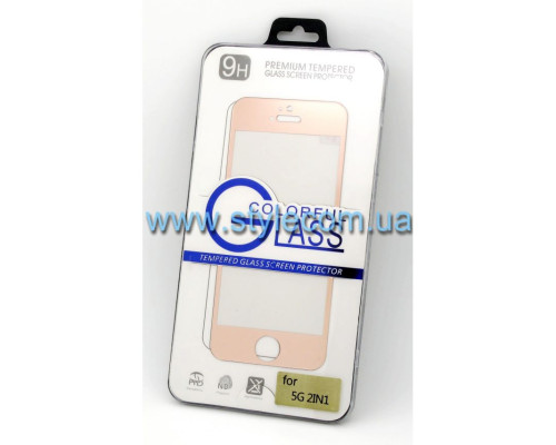 Захисне (переднє+заднє) скло для Apple iPhone 5, 5s, 5SE pink