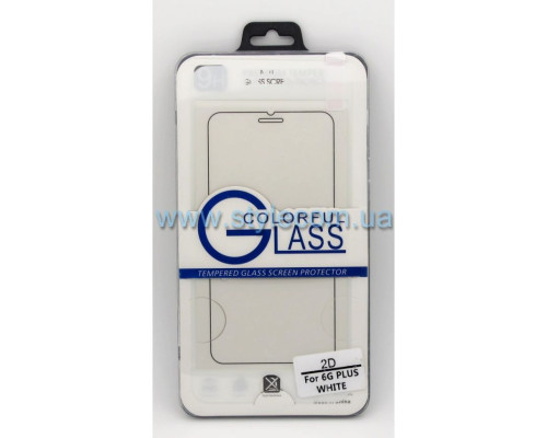 Захисне скло Silk Screen для Apple iPhone 6 Plus, 6s Plus white