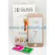 Захисне скло 3D для Apple iPhone 7, 8, SE 2020, SE 2022 gold TPS-2702229500009 2702229500009