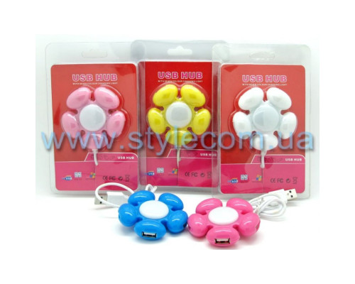 Перехідник USB-хаб 4в1 квітка mix TPS-2702244000003 2702244000003