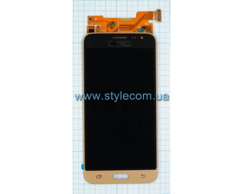 Дисплей (LCD) для Samsung Galaxy J3/J320 (2016) з тачскріном black/gold (Oled) Original Quality
