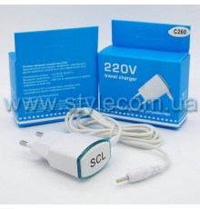 Мережевий зарядний пристрій для Samsung C260 650mAh white TPS-2702300500003