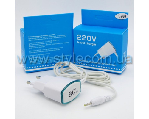 Мережевий зарядний пристрій для Samsung C260 650mAh white TPS-2702300500003