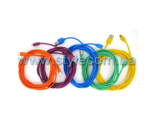 Кабель USB Micro simple 3м mix
