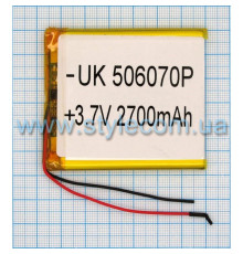 Акумулятор ChinaTab 506070p (5*60*70мм) 2700mAh