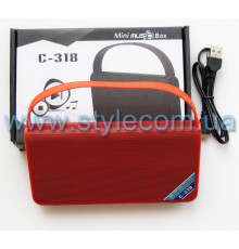 Портативна колонка C-318 BT/AUX/USB/microSD red TPS-2702380800000