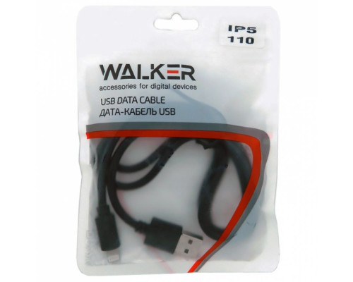 Кабель USB WALKER 110 Lightning black (тех.пак.) TPS-2702386000008 2702386000008