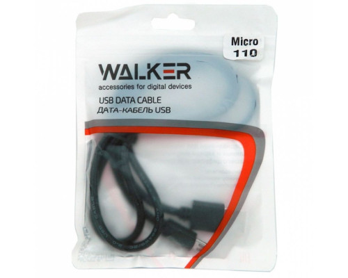Кабель USB WALKER 110 Micro black (тех.пак.) TPS-2702386200002