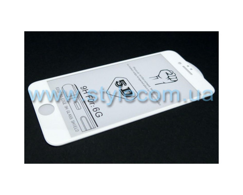 Захисне скло 5D для Apple iPhone 6, 6s white (тех.пак.) TPS-2710000124702 2710000124702