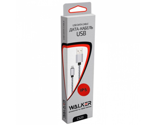 Кабель USB WALKER C520 Lightning red/black TPS-2710000124931 2710000124931