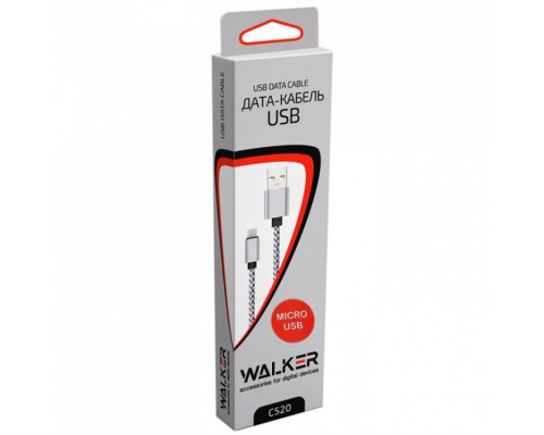 Кабель USB WALKER C520 Micro red/black