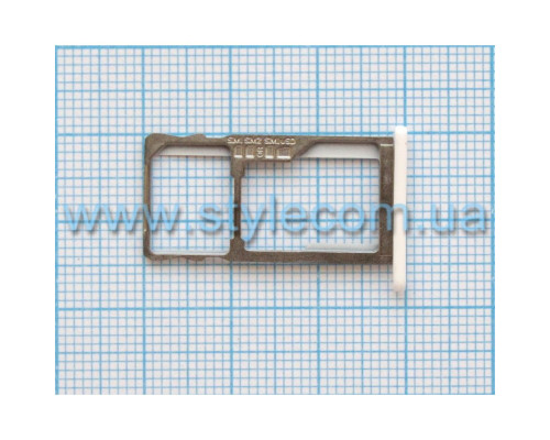 Тримач Sim-карти (лоток) для Meizu M2, M2 Note, M3, M5, MX5, Pro 6, U10, U20 white TPS-2710000127666 2710000127666