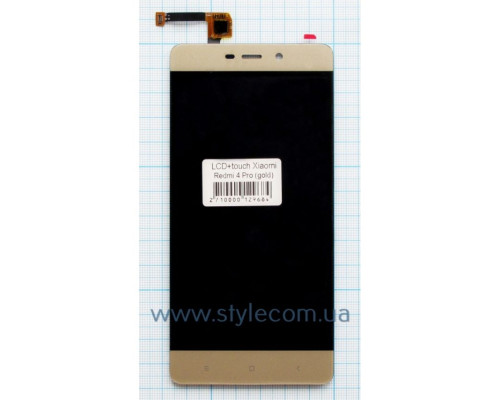 Дисплей (LCD) для Xiaomi Redmi 4 Pro, Redmi 4 Prime з тачскріном gold High Quality