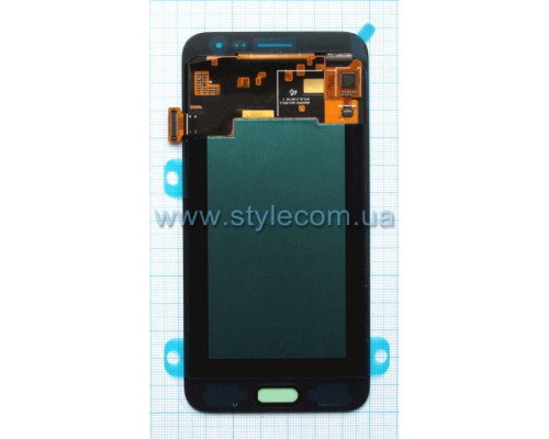 Дисплей (LCD) для Samsung Galaxy J3/J320 (2016) з тачскріном black/blue Service Original (PN:GH97-18414C)