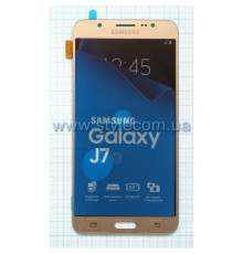 Дисплей (LCD) для Samsung Galaxy J7/J710 (2016) з тачскріном gold Service Original (PN:GH97-18855A)