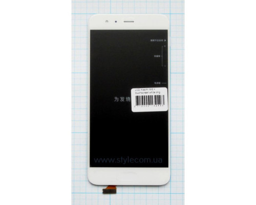Дисплей (LCD) для Xiaomi Mi 6 з тачскріном white High Quality TPS-2710000132493 2710000132493