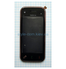 Тачскрін (сенсор) для Nokia N97 Mini з рамкою brown High Quality TPS-2701193800009 2701193800009