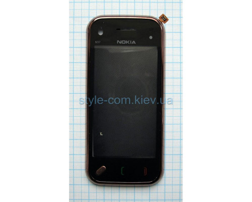 Тачскрін (сенсор) для Nokia N97 Mini з рамкою brown High Quality TPS-2701193800009