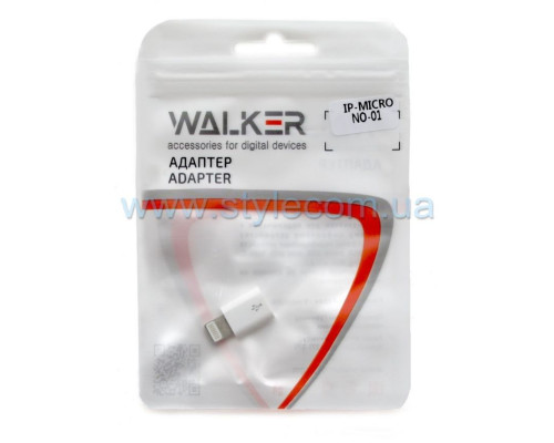 Перехідник WALKER Lightning to Micro (AML01) plastic mix color