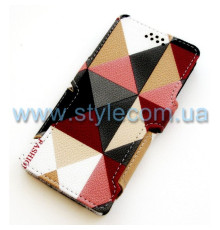 Чохол-книжка Status 5.2 "фешн чорно-бежевий