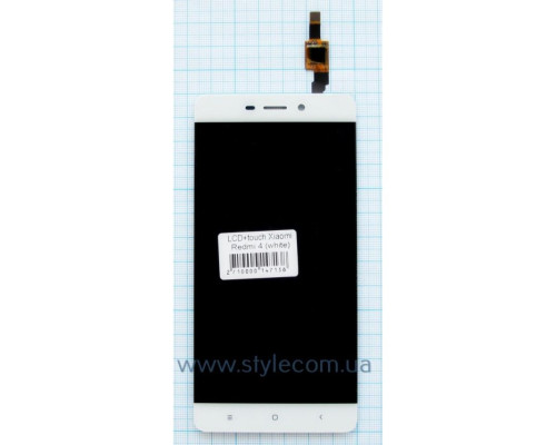 Дисплей (LCD) для Xiaomi Redmi 4 з тачскріном white High Quality