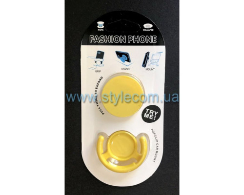 Автотримач-підставка для телефону PopSocket yellow TPS-2710000147992