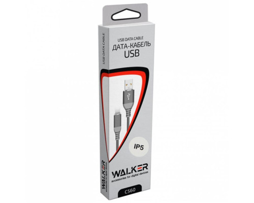 Кабель USB WALKER C560 Lightning grey TPS-2710000150855 2710000150855