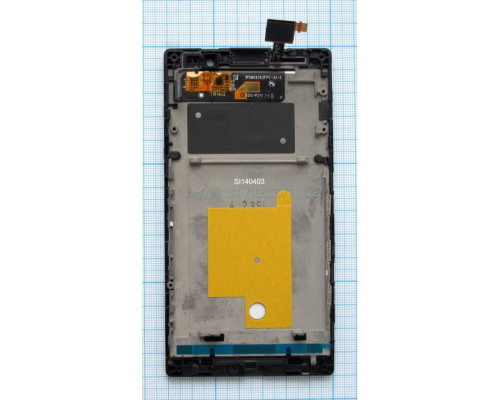 Дисплей (LCD) для Sony Xperia C C2305 S39h з тачскріном та рамкою black Original Quality TPS-2710000156895