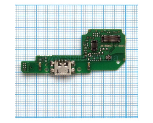 Шлейф (нижня плата) для Xiaomi Redmi 6A з роз'ємом живлення та мікрофоном High Quality TPS-2710000157427 2710000157427