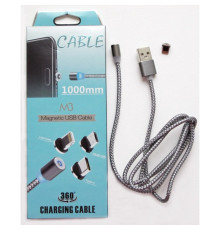 Кабель USB M3 Lightning Magnetic grey TPS-2710000159292 2710000159292