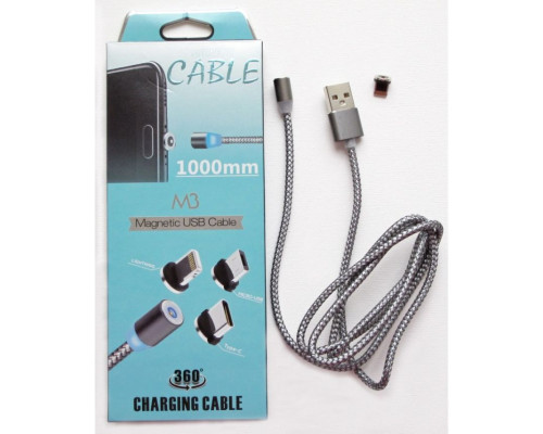 Кабель USB M3 Lightning Magnetic grey TPS-2710000159292 2710000159292