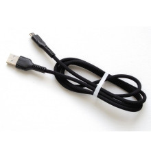 Кабель USB Micro круглий тканинний black (тех.пак.) TPS-2710000176886 2710000176886