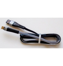 Кабель USB Type-C плоский тканинний black/grey (тех.пак.) TPS-2710000176923 2710000176923