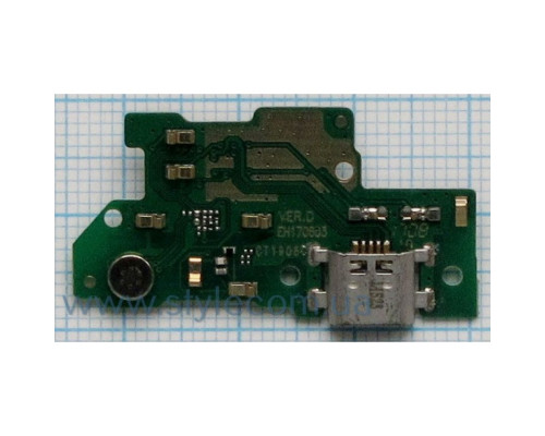 Шлейф (нижня плата) для Huawei Y7 (2018) з роз'ємом живлення та мікрофоном High Quality TPS-2710000178033 2710000178033