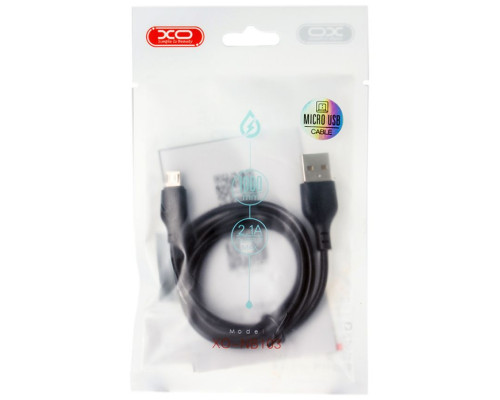 Кабель USB XO NB103 Micro Quick Charge 2.1A black TPS-2710000181996 2710000181996