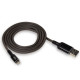 Кабель USB XO NB108 Lightning Quick Charge 2.1A black/grey
