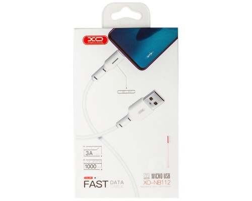 Кабель USB XO NB112 Micro Quick Charge 3A black TPS-2710000181736 2710000181736