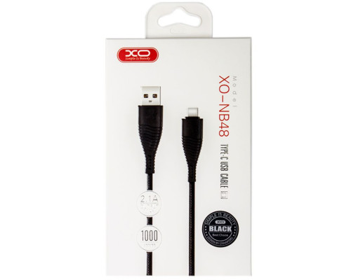 Кабель USB XO NB48 Type-C 2.1A black TPS-2710000181637 2710000181637