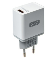 Мережевий зарядний пристрій (адаптер) XO L32 1USB / QC3.0 / 3А white