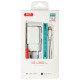 Мережевий зарядний пристрій (адаптер) 2в1 XO L35D 2USB / 2.1A + Data Cable USB to Lightning white TPS-2710000182269 2710000182269