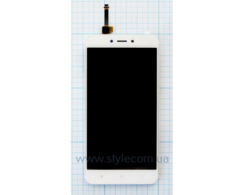 Дисплей (LCD) для Xiaomi Redmi 4X, Redmi 4X Pro з тачскріном та рамкою white High Quality