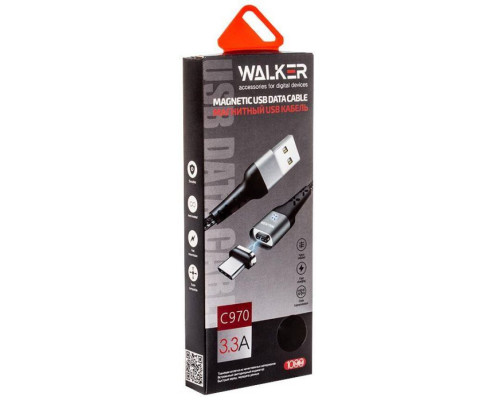 Кабель USB WALKER C970 Lightning Magnetic black