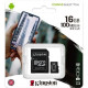 Карта пам'яті Kingston Canvas Select Plus MicroSDHC 16GB Class 10 UHS-I R100MB/s + SD-адаптер (SDCS2/16GB) TPS-2710000194460