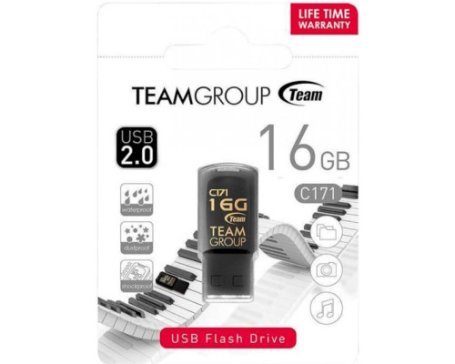 Флеш-пам'ять USB Team C171 16GB black (TC17116GB01)