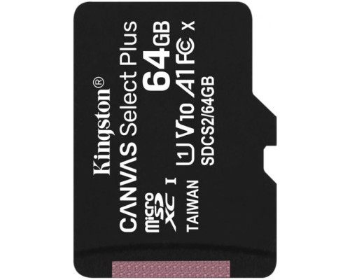 Карта пам'яті Kingston Canvas Select Plus MicroSDHC 64GB Class 10 UHS-I R100MB/s (SDCS2/64GBSP)