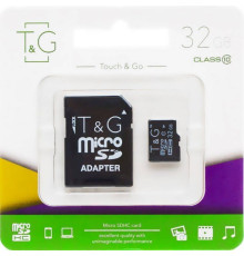 Карта пам'яті T&G MicroSDHC 32GB Class 10 + SD-адаптер TPS-2710000200901
